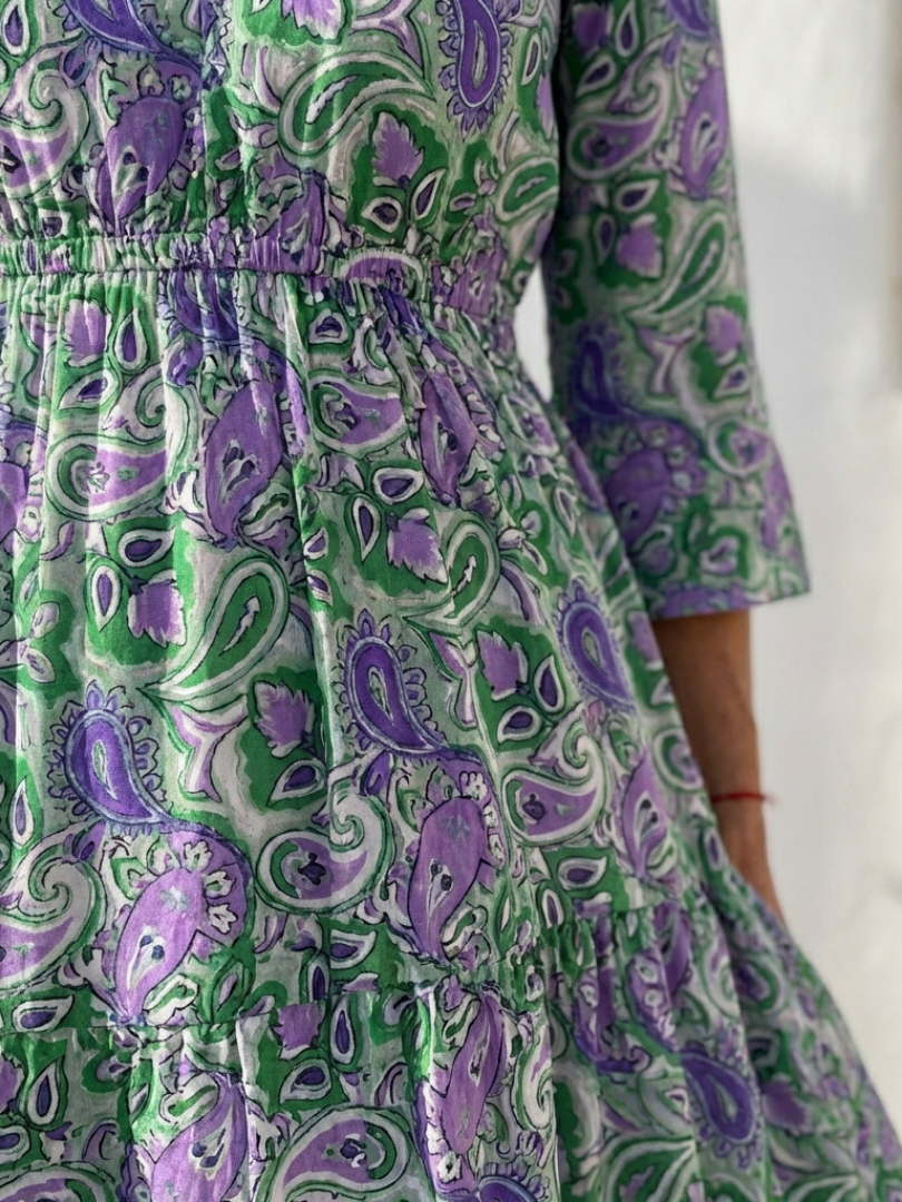 Isabella | Robe Maxi Bohémienne à Manches Longues et Décolleté en V