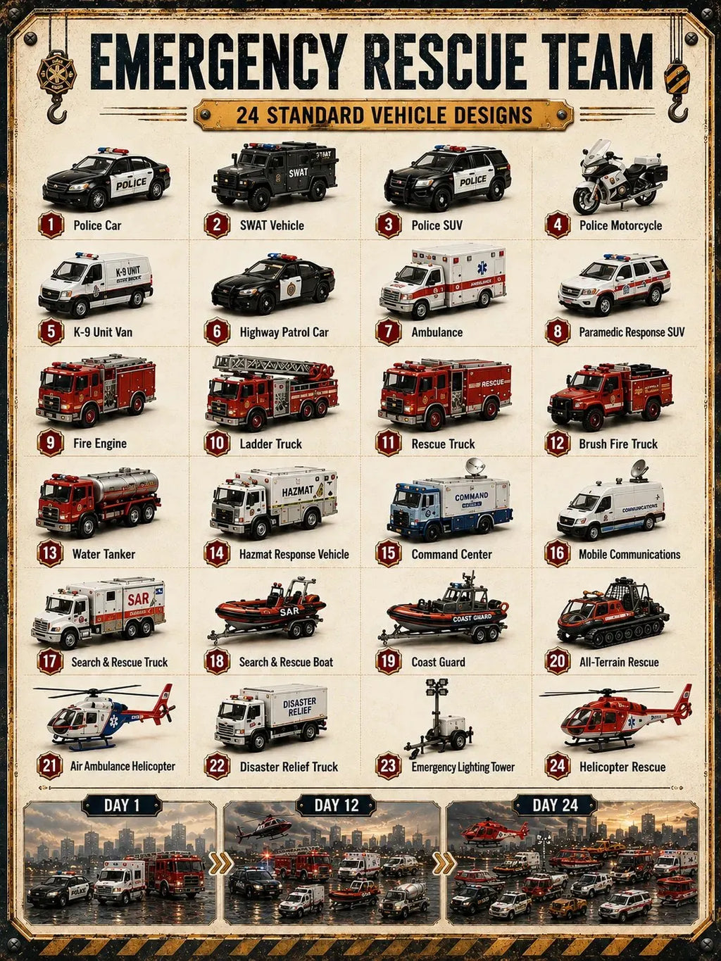 Calendrier de l'Avent Véhicules – 24 Jours de Véhicules à Construire