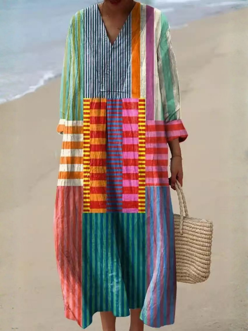 Margaret | Robe Midi Fleurie à Manches Courtes