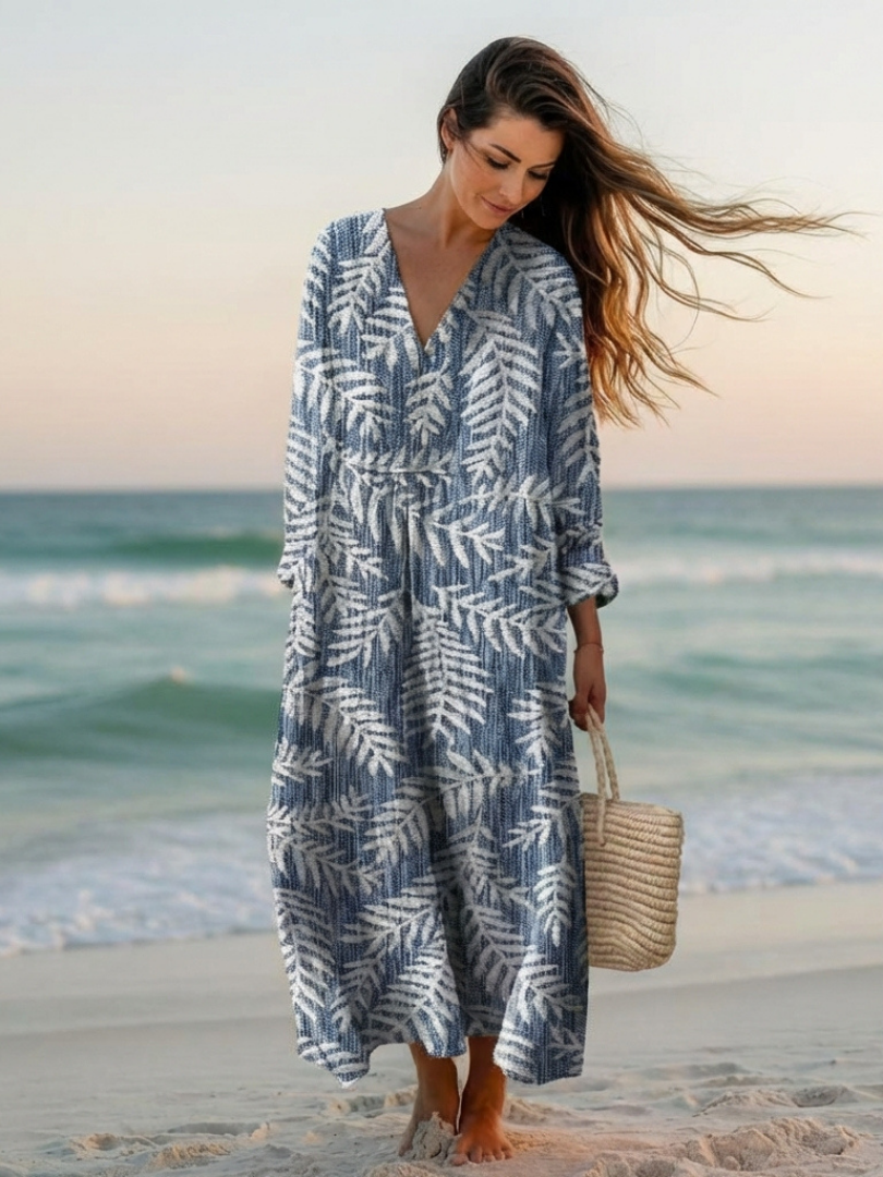Margaret | Robe Midi Florale à Manches Courtes