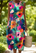 Emili | Robe sans manches en coton-lin