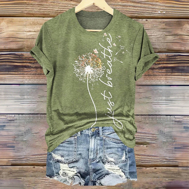 Mirian | T-Shirt Vintage avec Imprimé de Pissenlit
