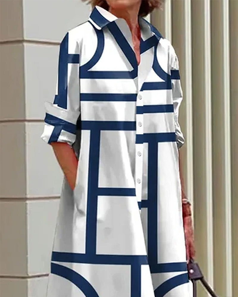 Robe Chic Géométrique pour Femme | Élégante et Moderne