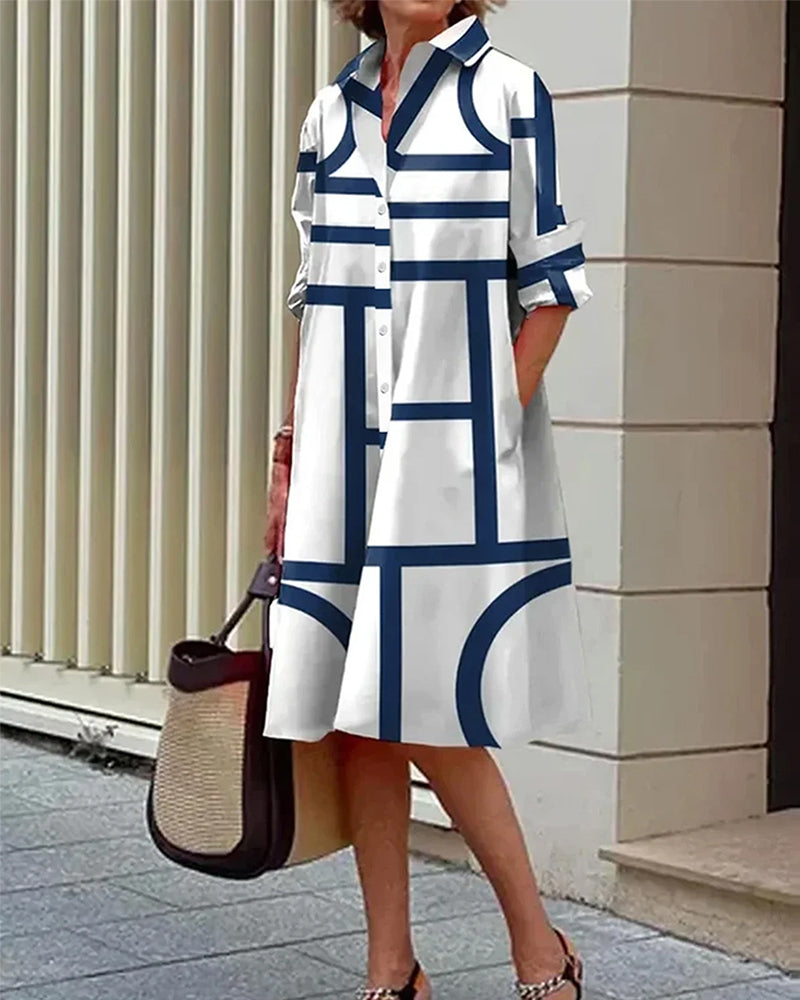 Robe Chic Géométrique pour Femme | Élégante et Moderne