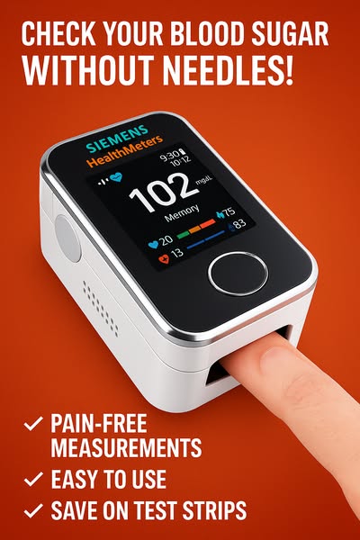 GlucoseGuard Moniteur | Oxymètre de pouls en 5 secondes avec 99% de précision