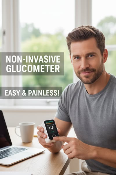 GlucoseGuard Moniteur | Oxymètre de pouls en 5 secondes avec 99% de précision