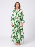 Sabine | Robe Maxi à Manches Longues avec Ceinture à Nouer