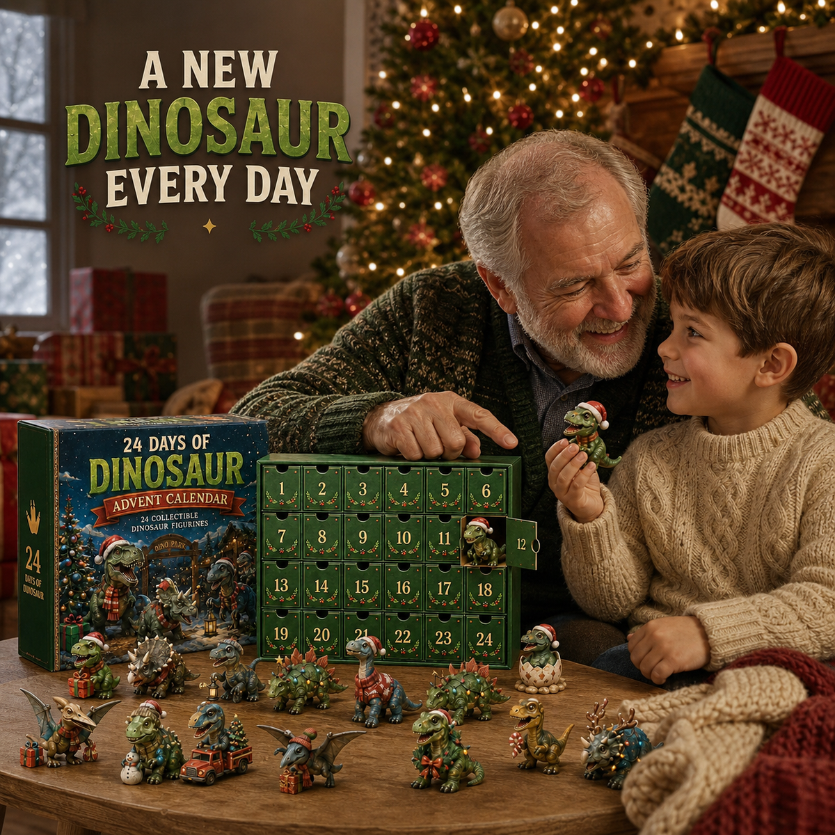Calendrier de l'Avent Dinosaure – 24 Jours, 24 Figurines à Collectionner
