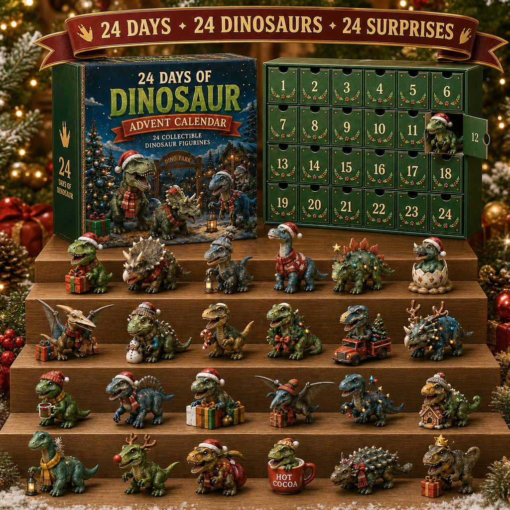 Calendrier de l'Avent Dinosaure – 24 Jours, 24 Figurines à Collectionner