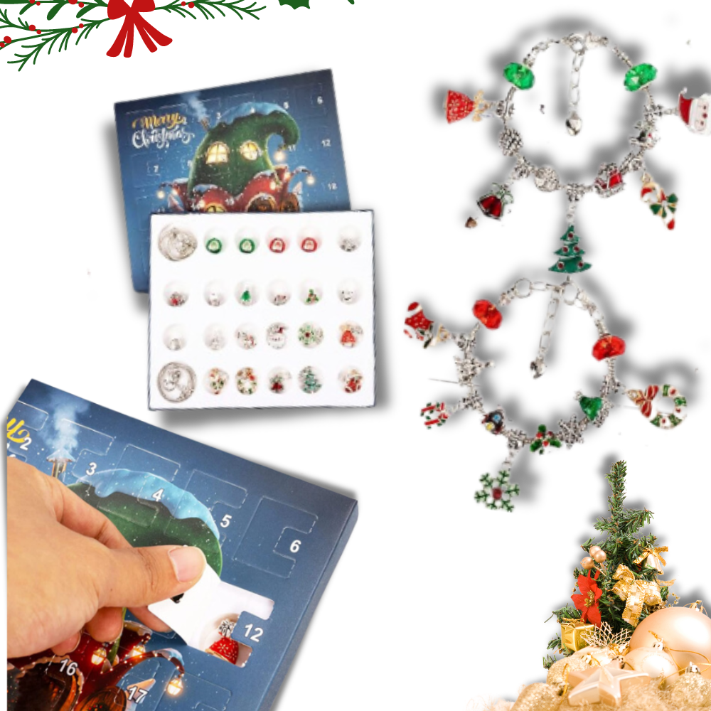Calendrier de l'Avent DIY 2026 pour Filles – Ensemble de Bijoux et de Bracelets