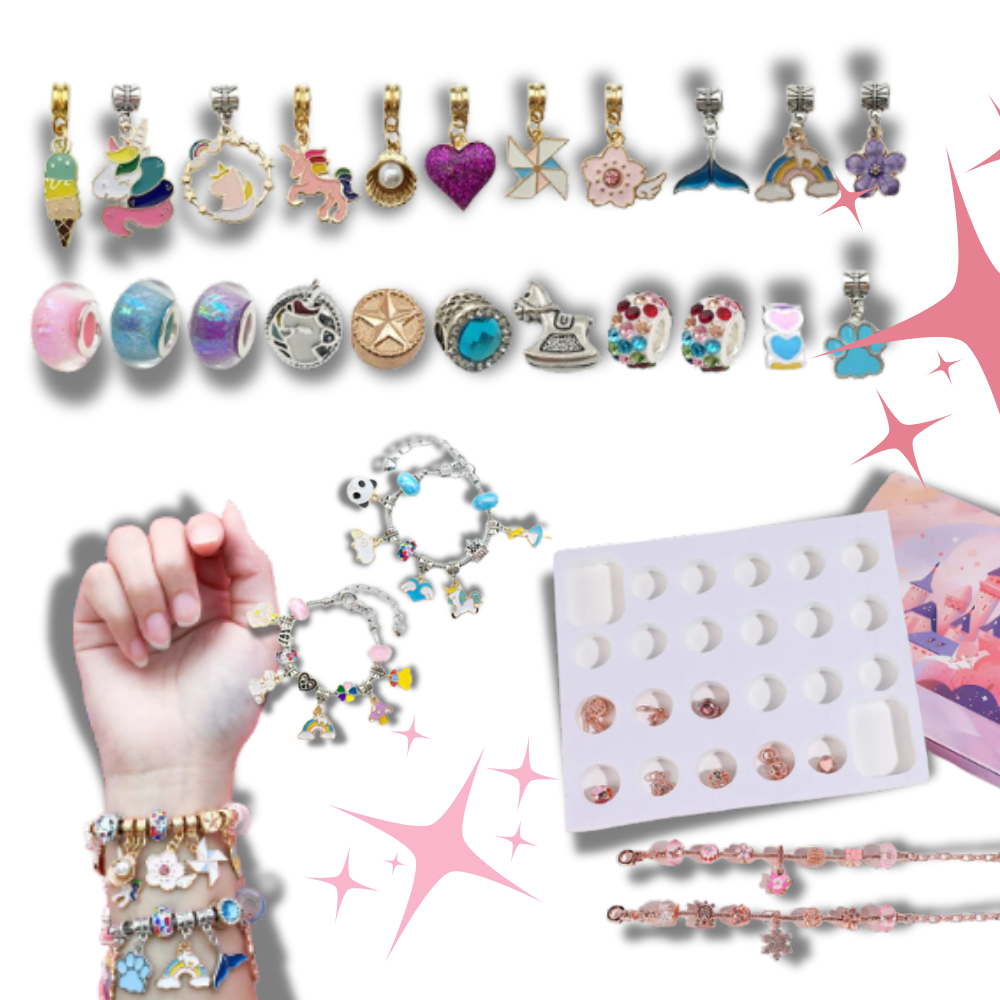 Calendrier de l'Avent DIY 2026 pour Filles – Ensemble de Bijoux et de Bracelets
