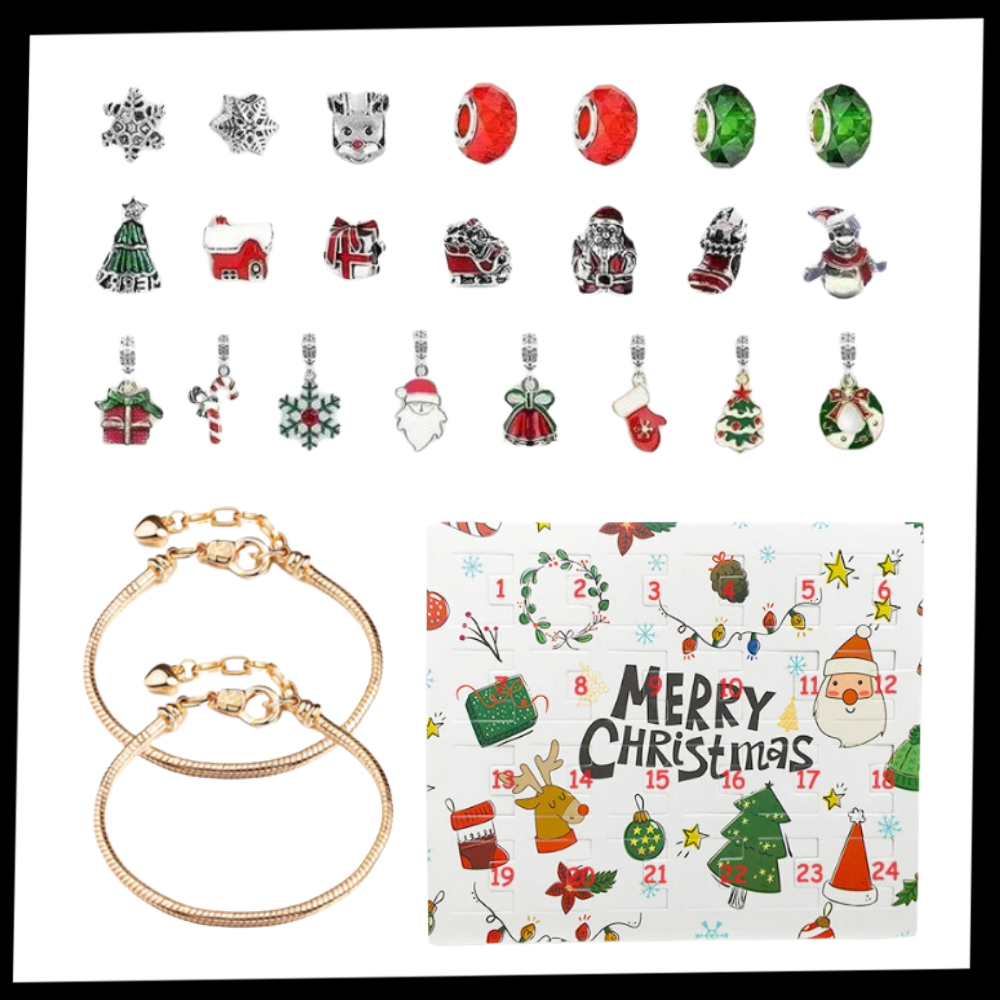 Calendrier de l'Avent DIY 2026 pour Filles – Ensemble de Bijoux et de Bracelets