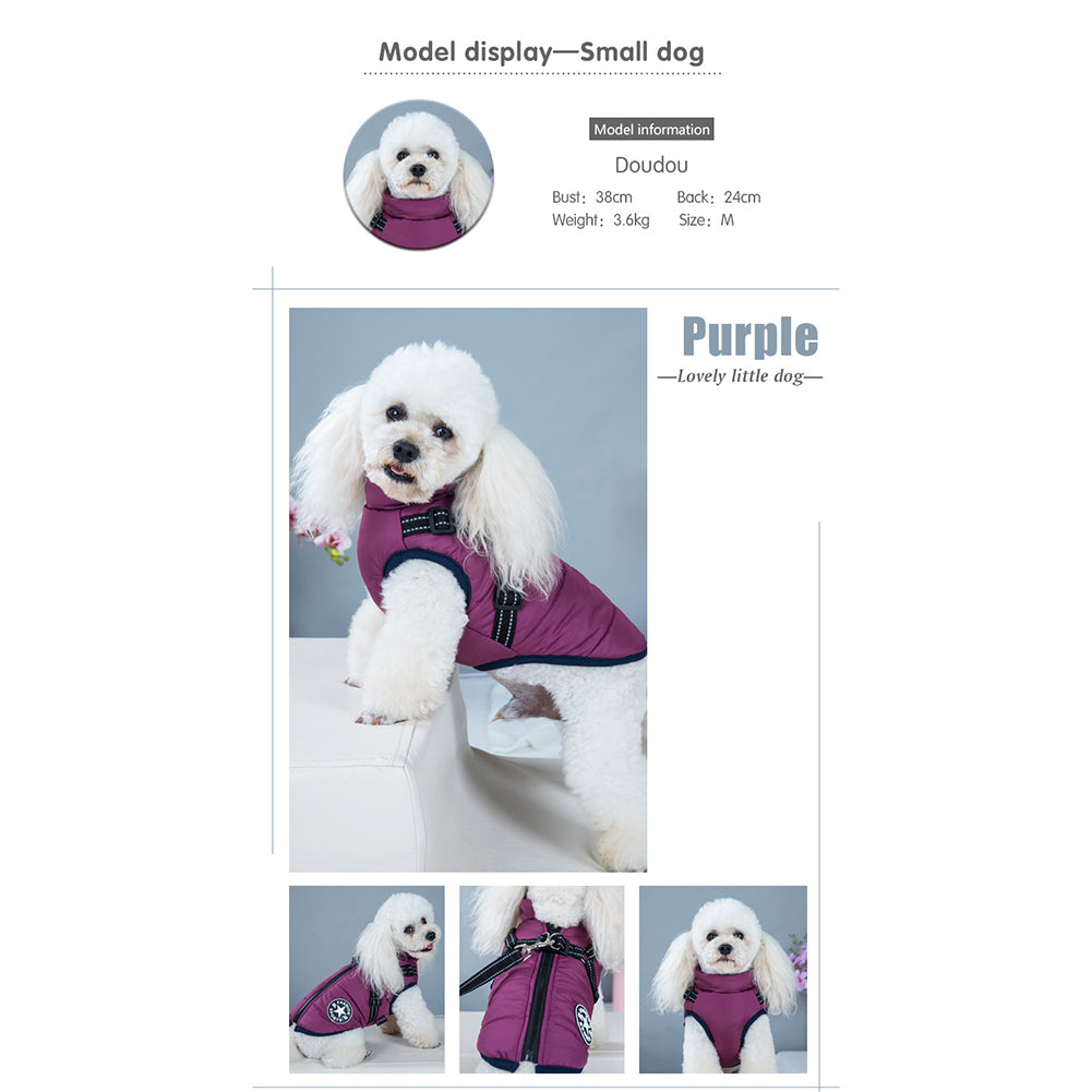 WoofGuard™ - Veste d'hiver imperméable avec harnais intégré