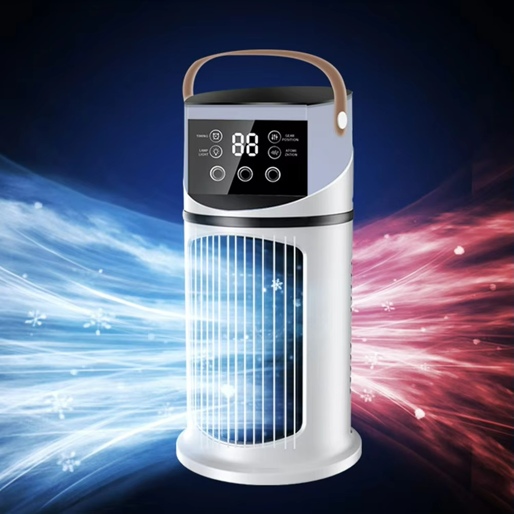 ClimaÉlan AirCooler | Ventilateur brumisateur 3-en-1 avec humidificateur et lumière d'ambiance LED