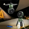 VenturoX Ventilateur de Camping | Ventilateur portable avec 4 vitesses et éclairage LED