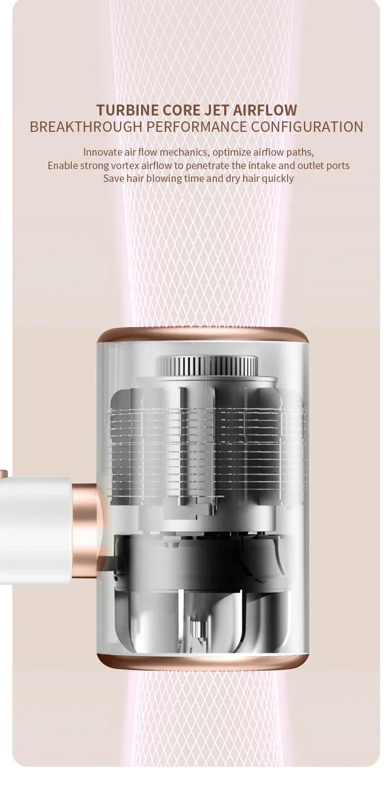 Sèche-cheveux haute performance 2400W avec technologie ionique et air froid et chaud