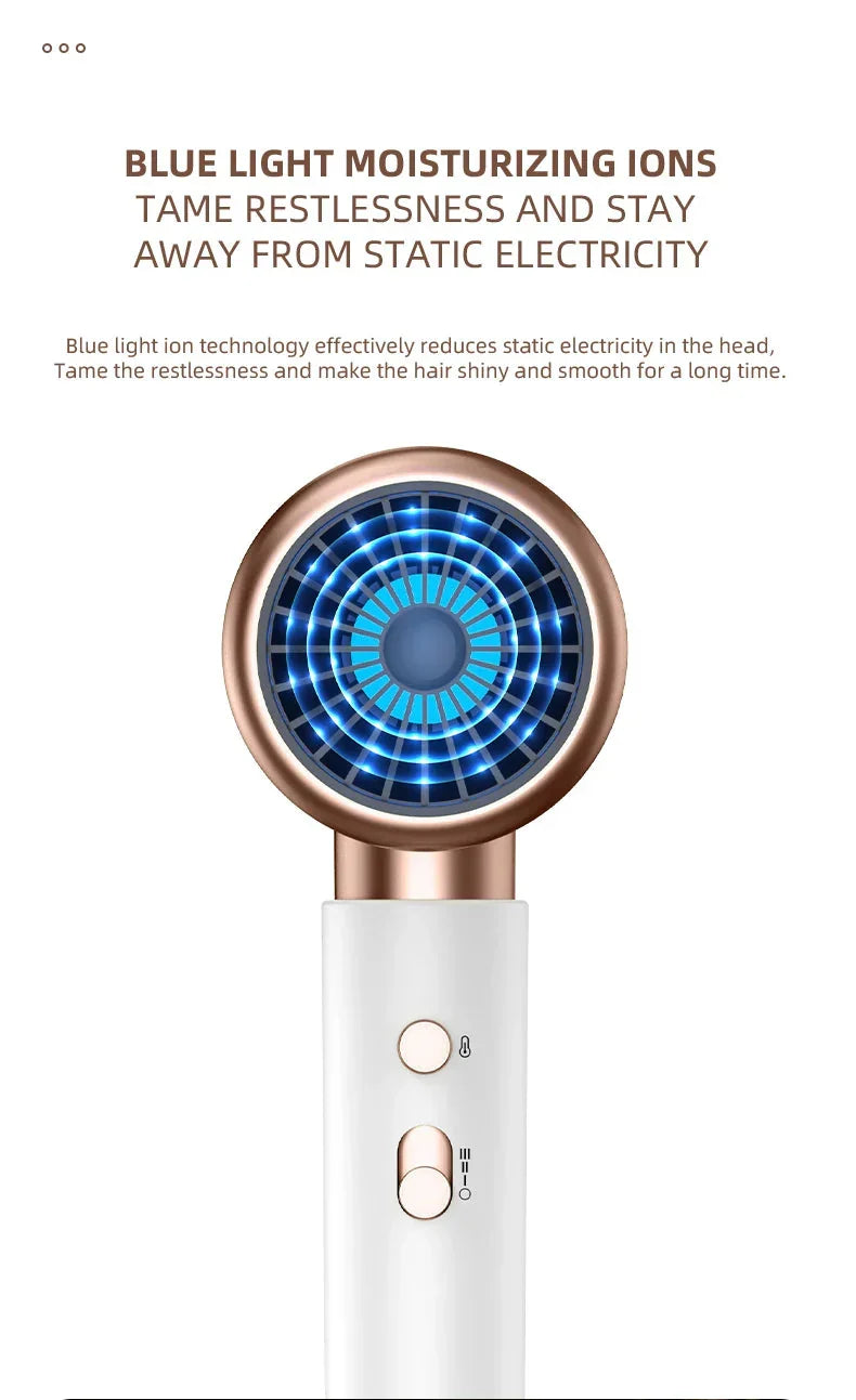 Sèche-cheveux haute performance 2400W avec technologie ionique et air froid et chaud