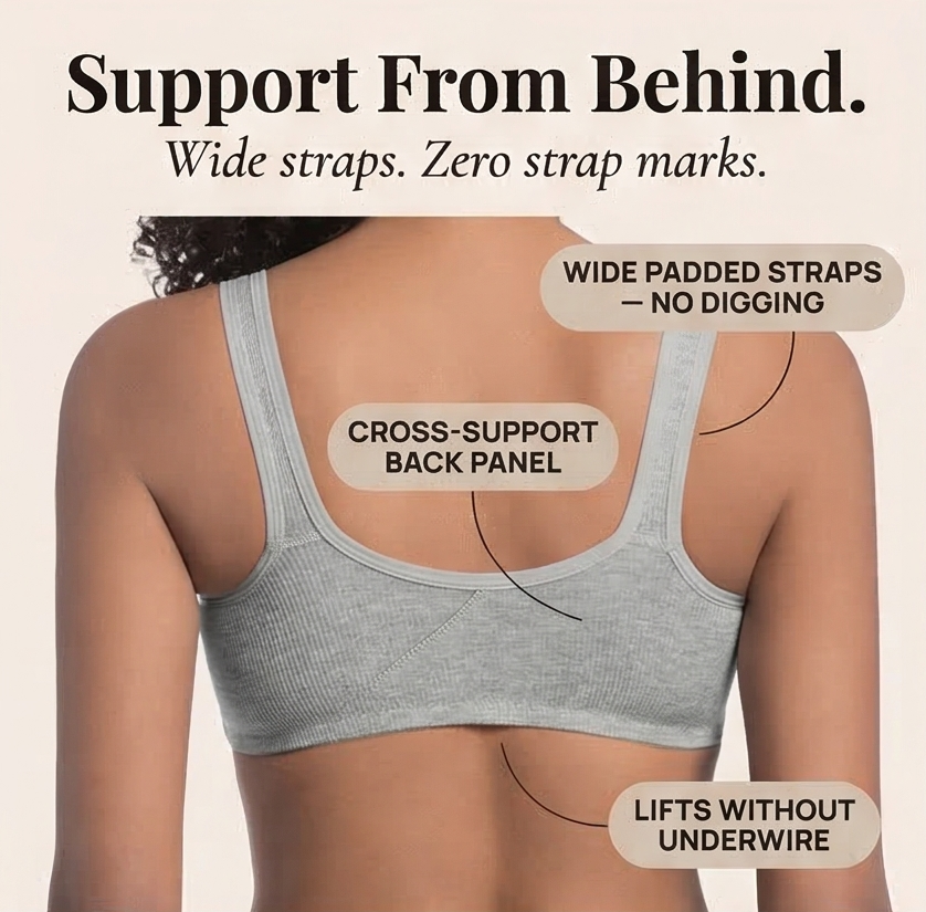 Veluna - Soutien-gorge sans fil à fermeture avant confortable