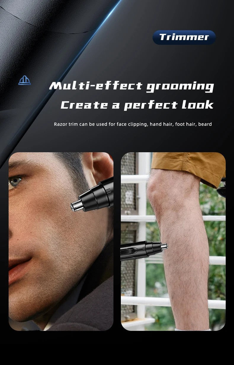 Rasoir professionnel pour les poils du nez et des oreilles sans douleur pour hommes et femmes – Rechargeable