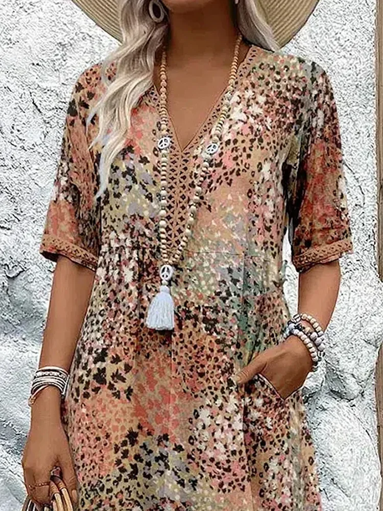 Chantal | Robe Midi Vibrante (Presque épuisée)