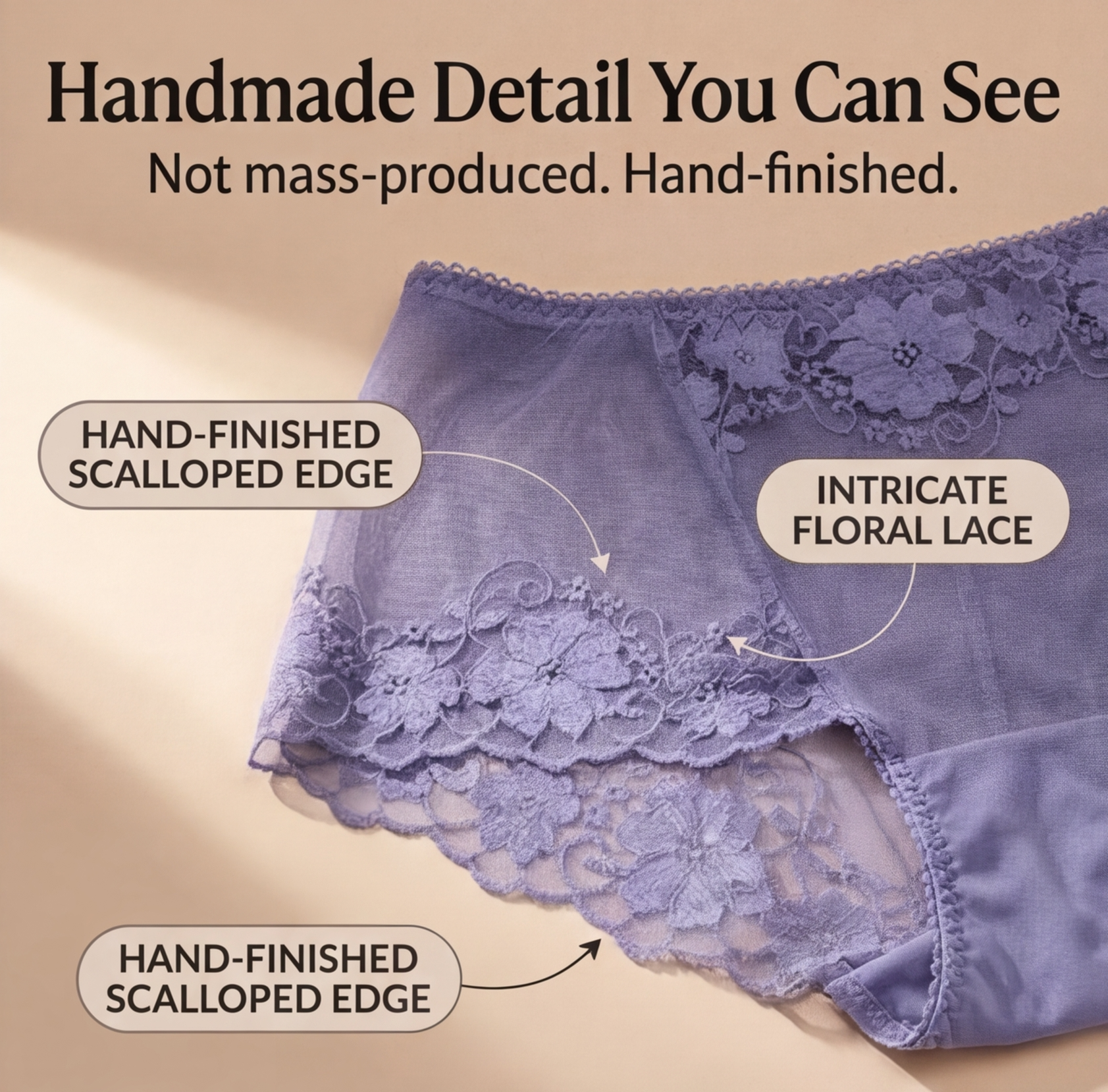 Lacelle - Culottes en Dentelle Florale Douce
