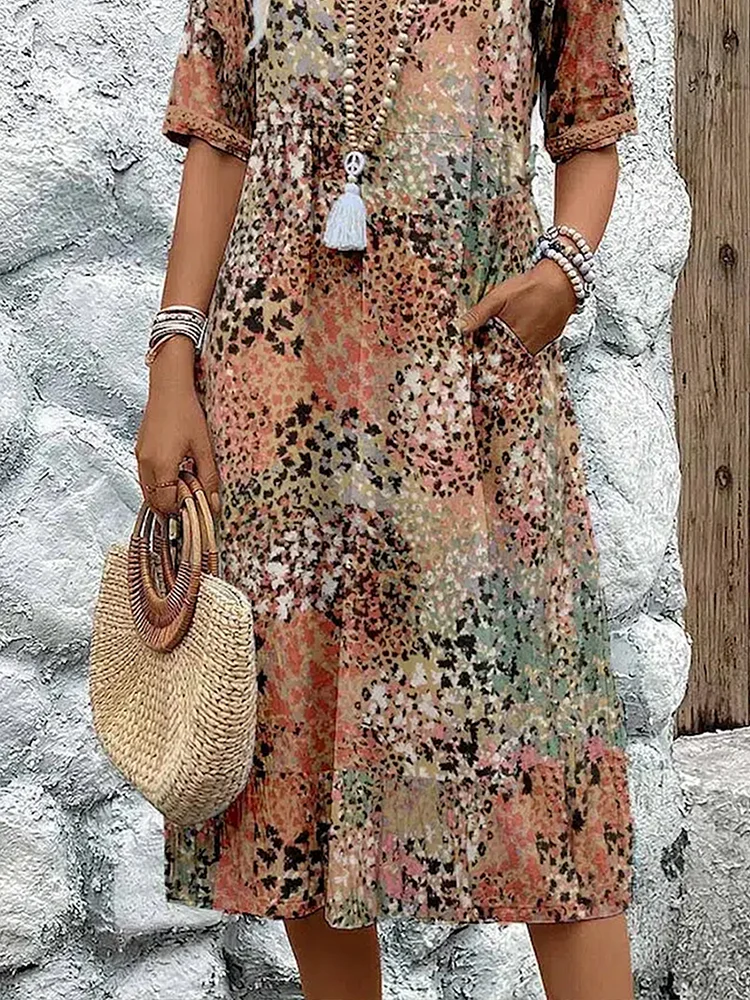 Chantal | Robe Midi Vibrante (Presque épuisée)