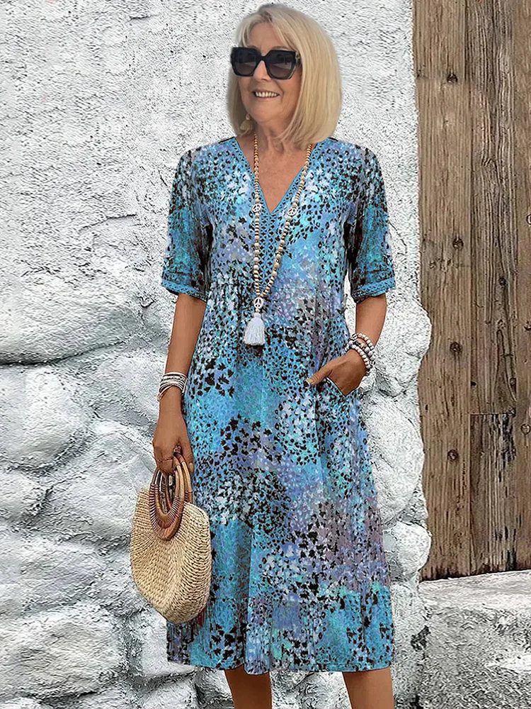 Chantal | Robe Midi Vibrante (Presque épuisée)
