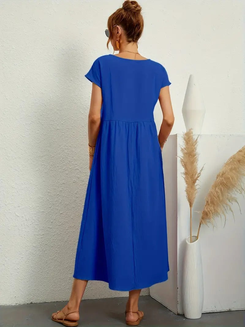 Cléophée - Robe Élégante Avec Poches Pratiques Et Coupe Fluide
