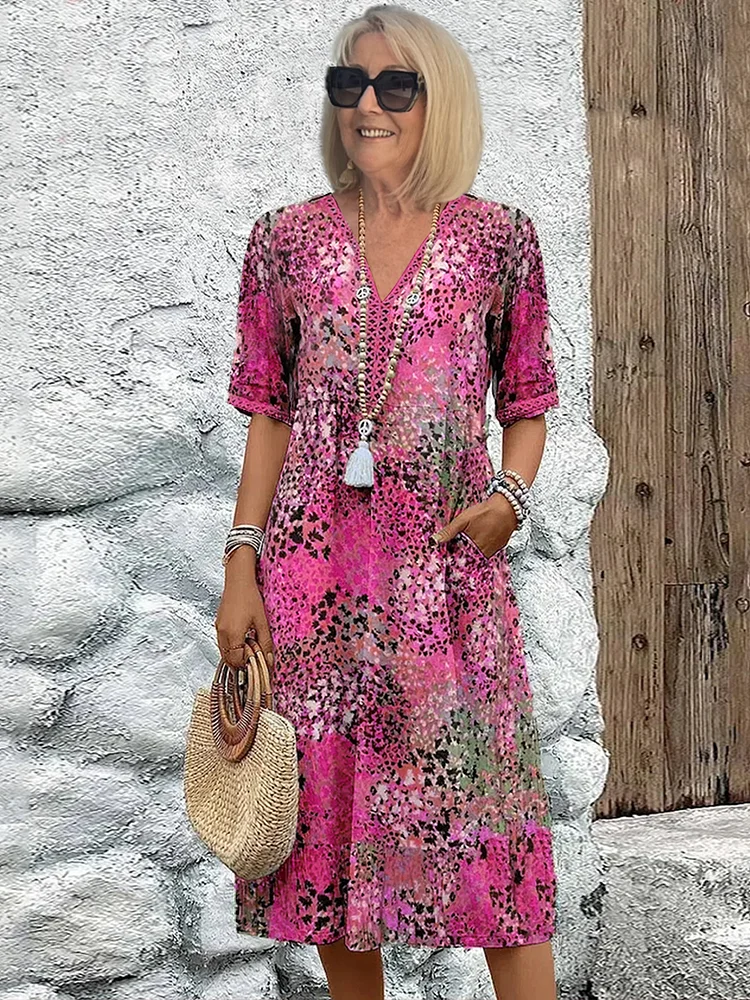 Chantal | Robe Midi Vibrante (Presque épuisée)