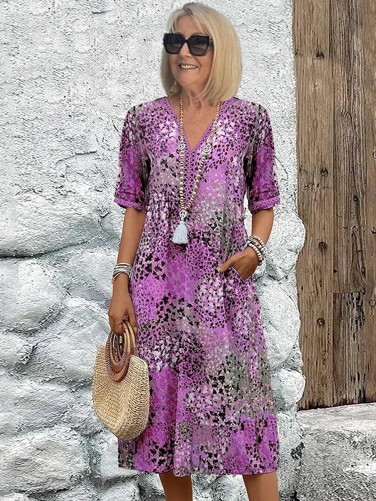 Chantal | Robe Midi Vibrante (Presque épuisée)