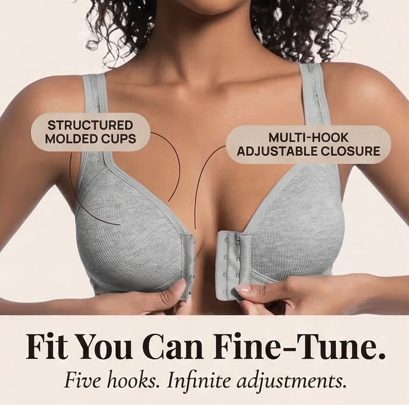 Veluna - Soutien-gorge sans fil à fermeture avant confortable