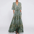 Robe Maxi Femme Fleurie Robe Élégante Fluide Pour Occasions