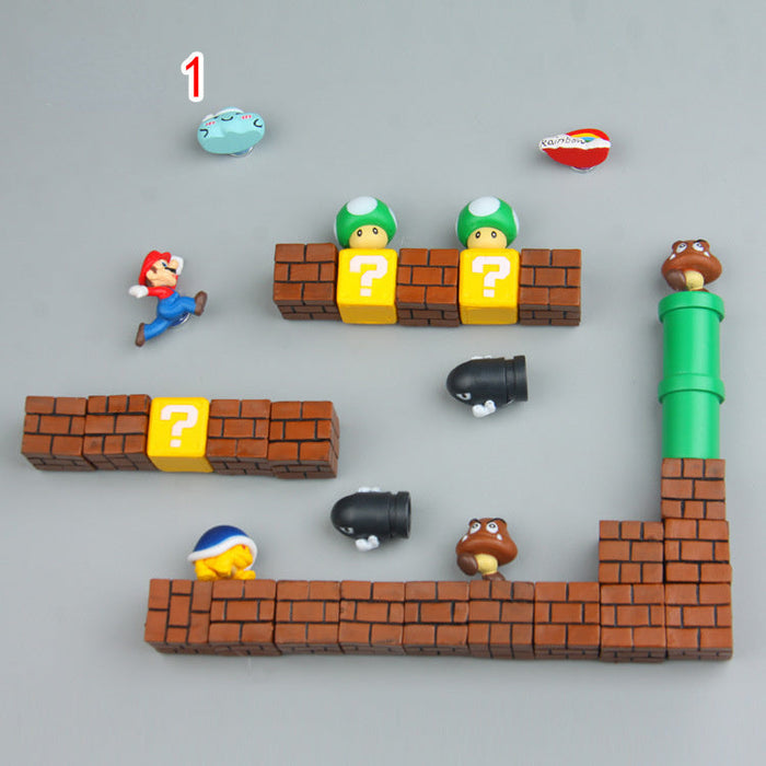 MarioMagnet – Aimants de Réfrigérateur Joyeux pour les Fans de Super Mario - Décoration de Cuisine