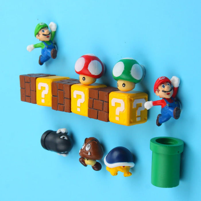 MarioMagnet – Aimants de Réfrigérateur Joyeux pour les Fans de Super Mario - Décoration de Cuisine