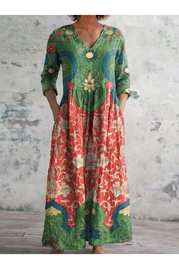 Nadris | Robe Maxi à Fleurs