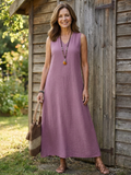 Lydia | Robe Maxi Sans Manches à Col V