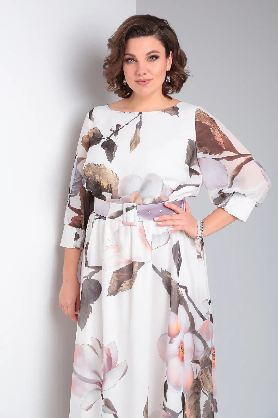 Melaza | Robe maxi élégante avec imprimé floral et ceinture à la taille