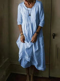 Echoarchiv | Robe en lin élégante pour femmes : Élégance simple rencontre le confort