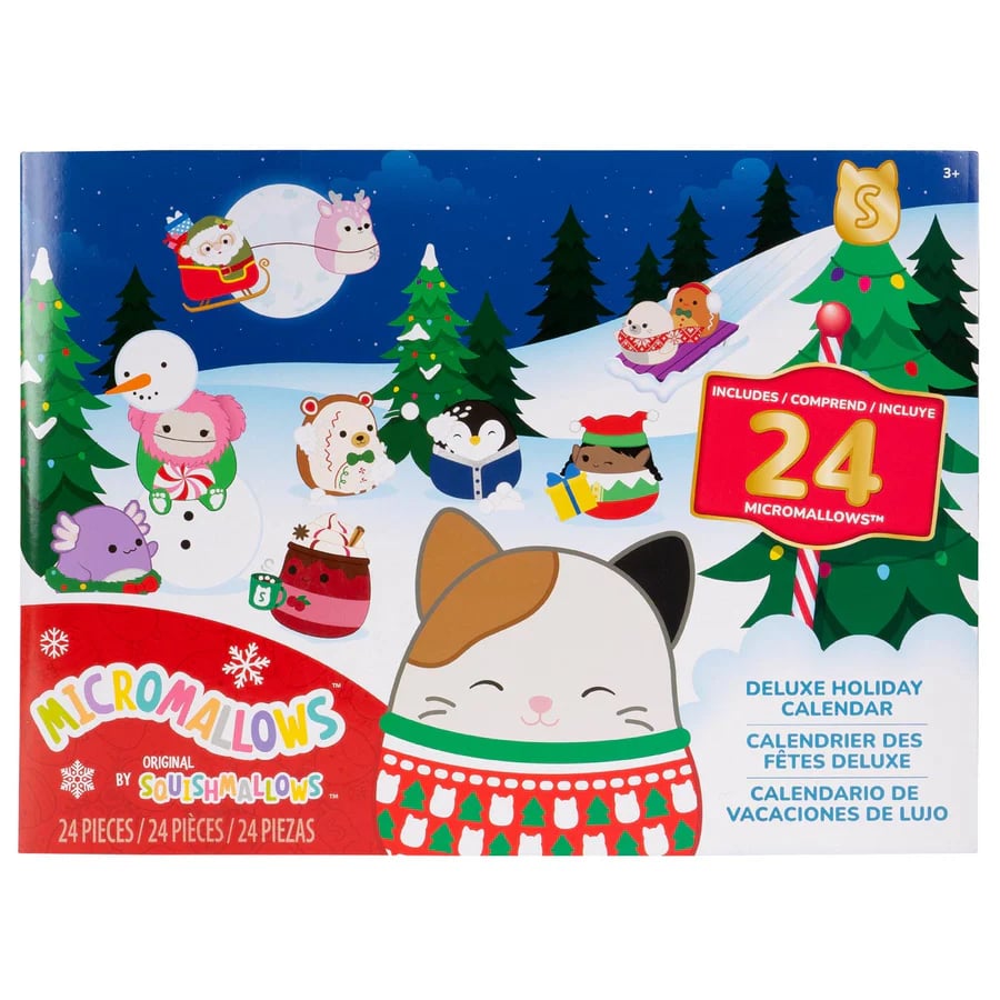 SquishJoy Ensemble de Surprises de Vacances | Calendrier de l'Avent festif rempli de Squishmallows câlins !