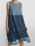 Vell | Robe droite avec motif de vagues