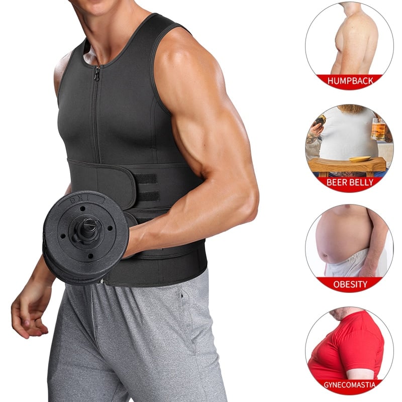 LuxuraFit Gilet Sauna pour Hommes & Entraîneur de Taille | Renforcez votre entraînement avec confort et style
