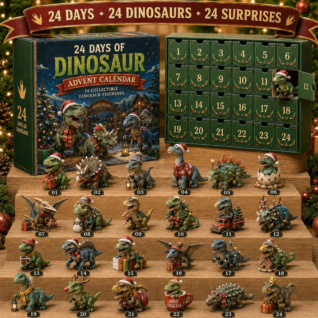 Calendrier de l'Avent Dinosaure – 24 Jours, 24 Figurines à Collectionner