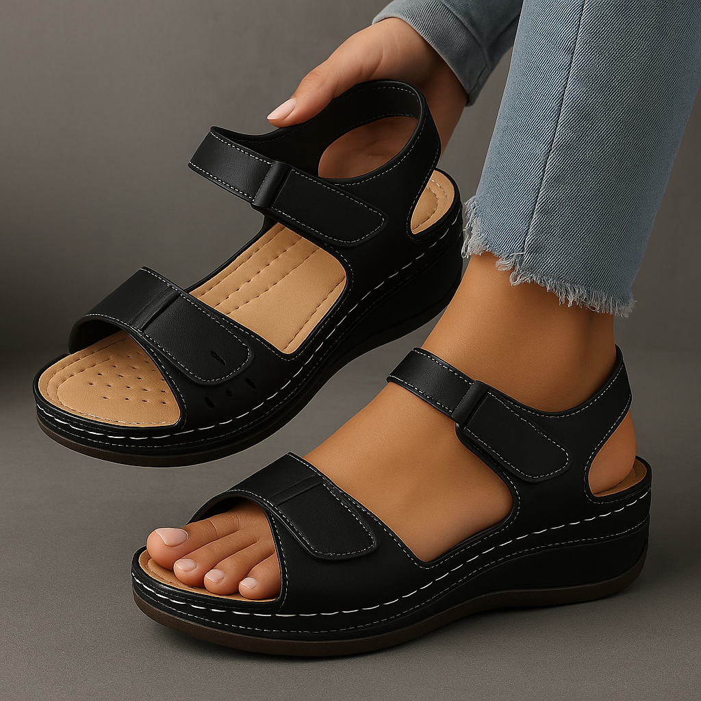 Sandales à Talons avec Support de Voûte et Sangles Ajustables pour Femmes