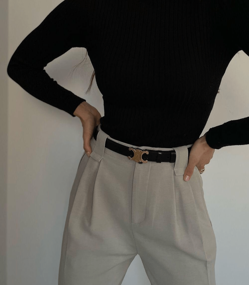 Ceinture Cuve | Design Luxueux avec Accent Doré | Réglable