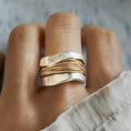 Bague - Bijou Élégant en Argent et Or