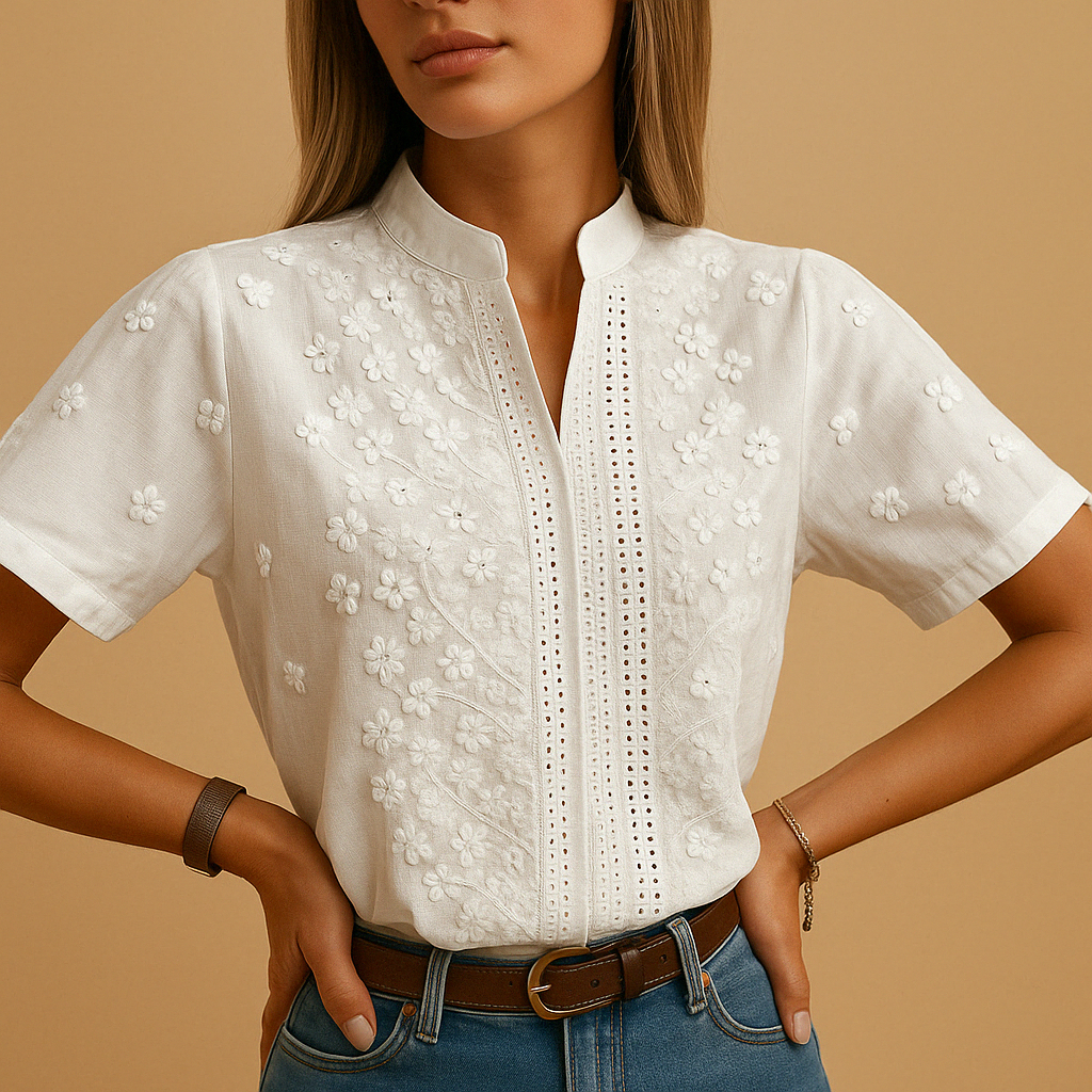 MOREAU LYON | BLOUSE BRODÉE CHIC POUR FEMMES
