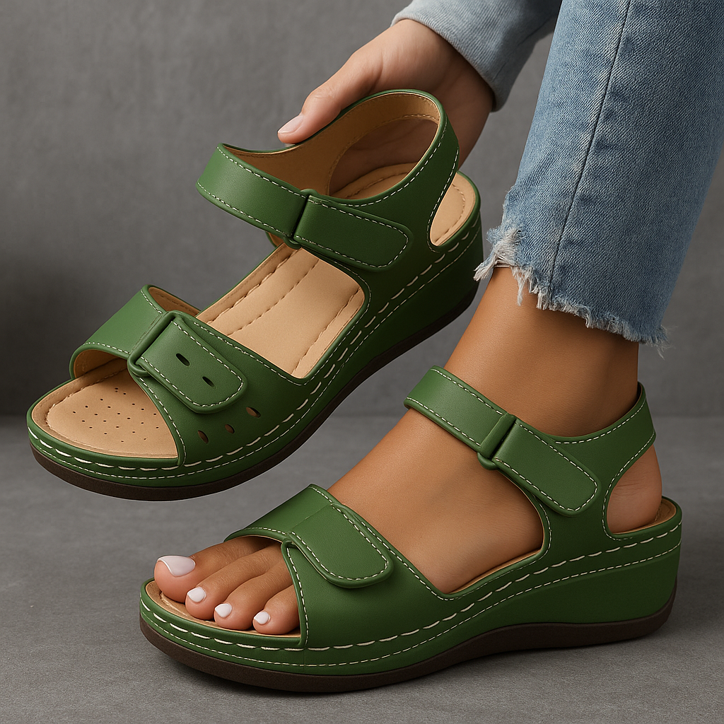 Sandales à Talons avec Support de Voûte et Sangles Ajustables pour Femmes