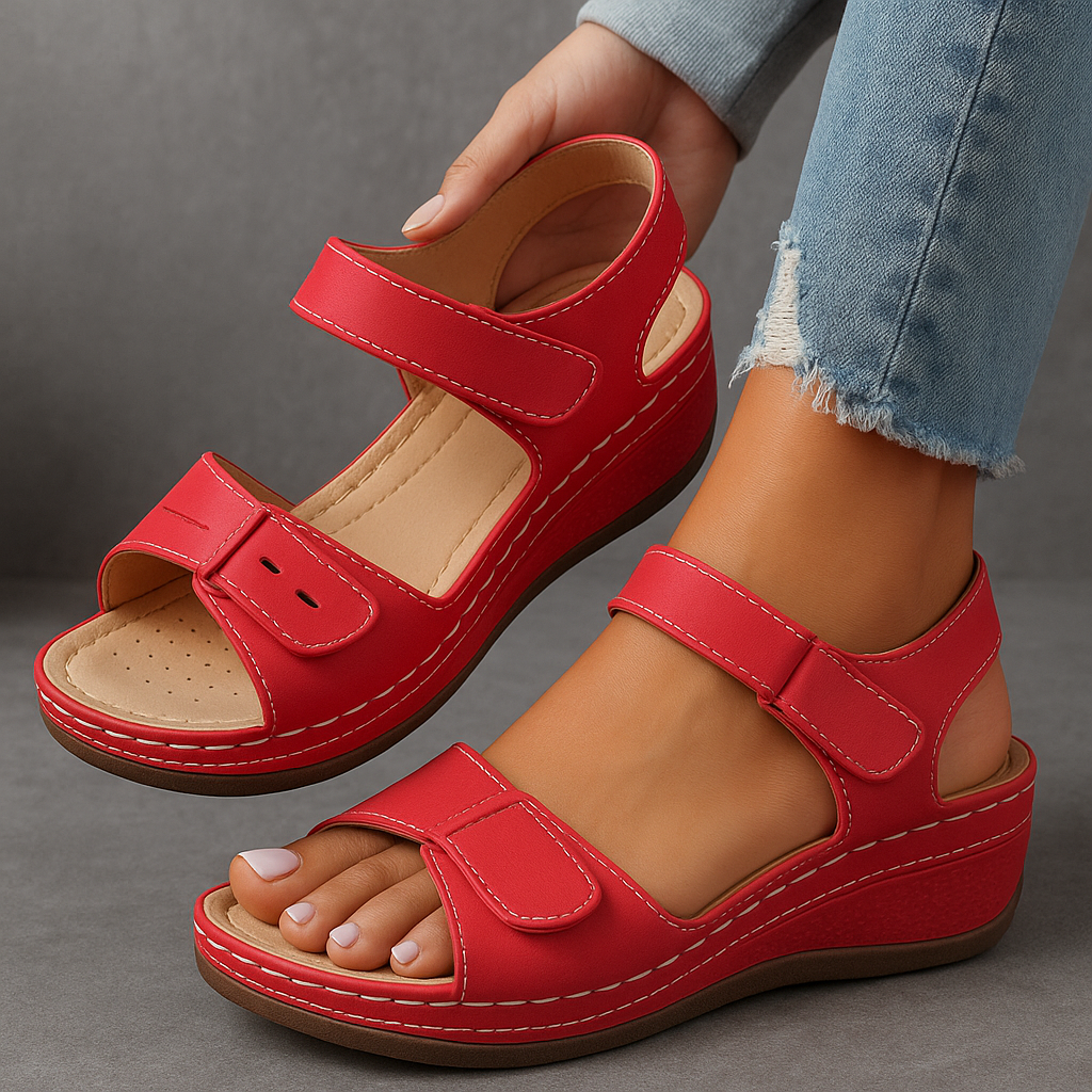 Sandales à Talons avec Support de Voûte et Sangles Ajustables pour Femmes