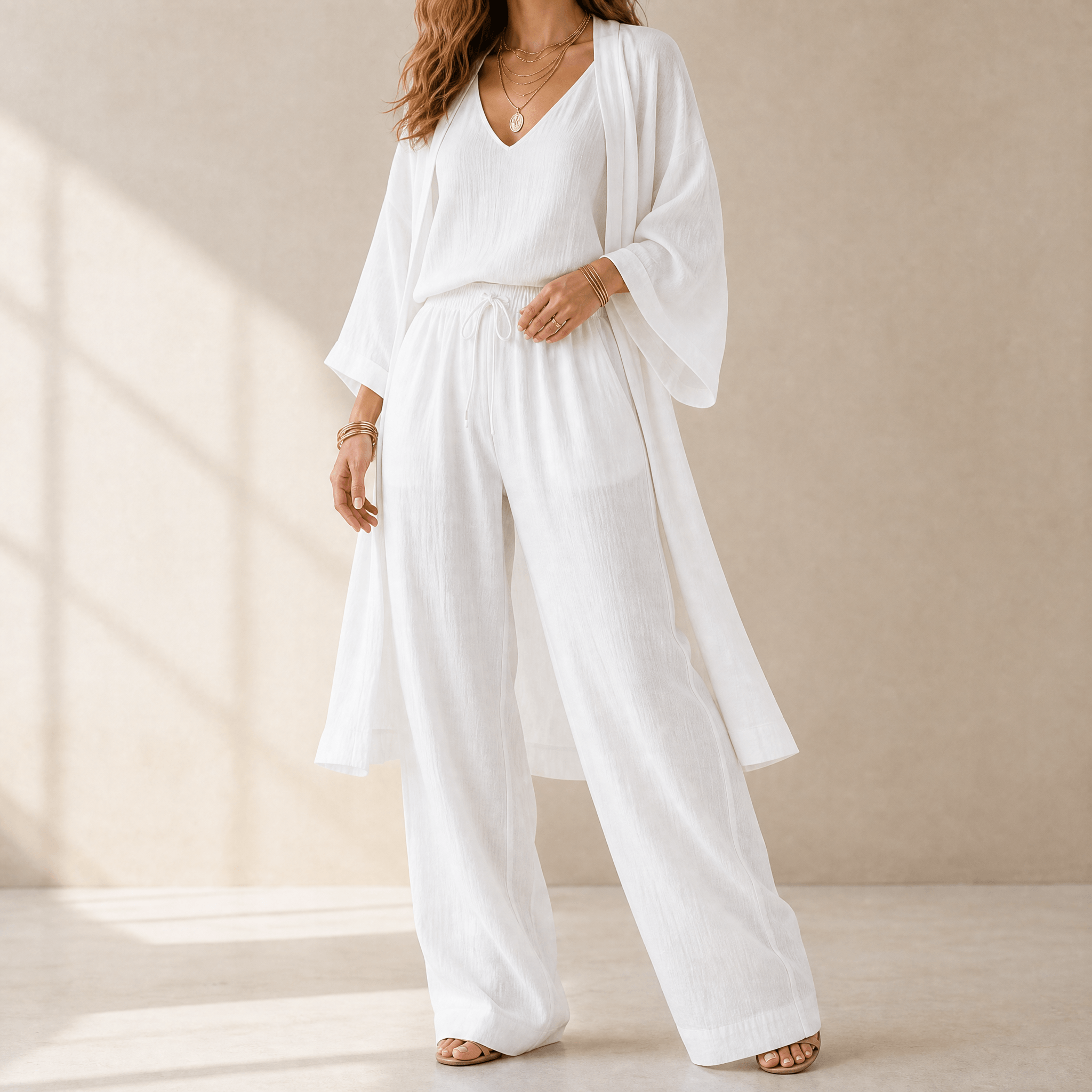Eloria – Ensemble de détente élégant pour femmes en 3 pièces