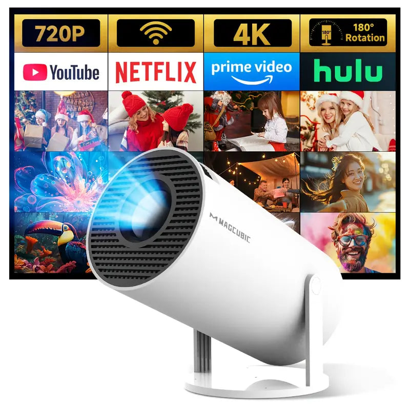 Magcubic HY300 4K Mini Beamer – Android 11, Dual WiFi 6, 260 ANSI, Sans fil 5.0